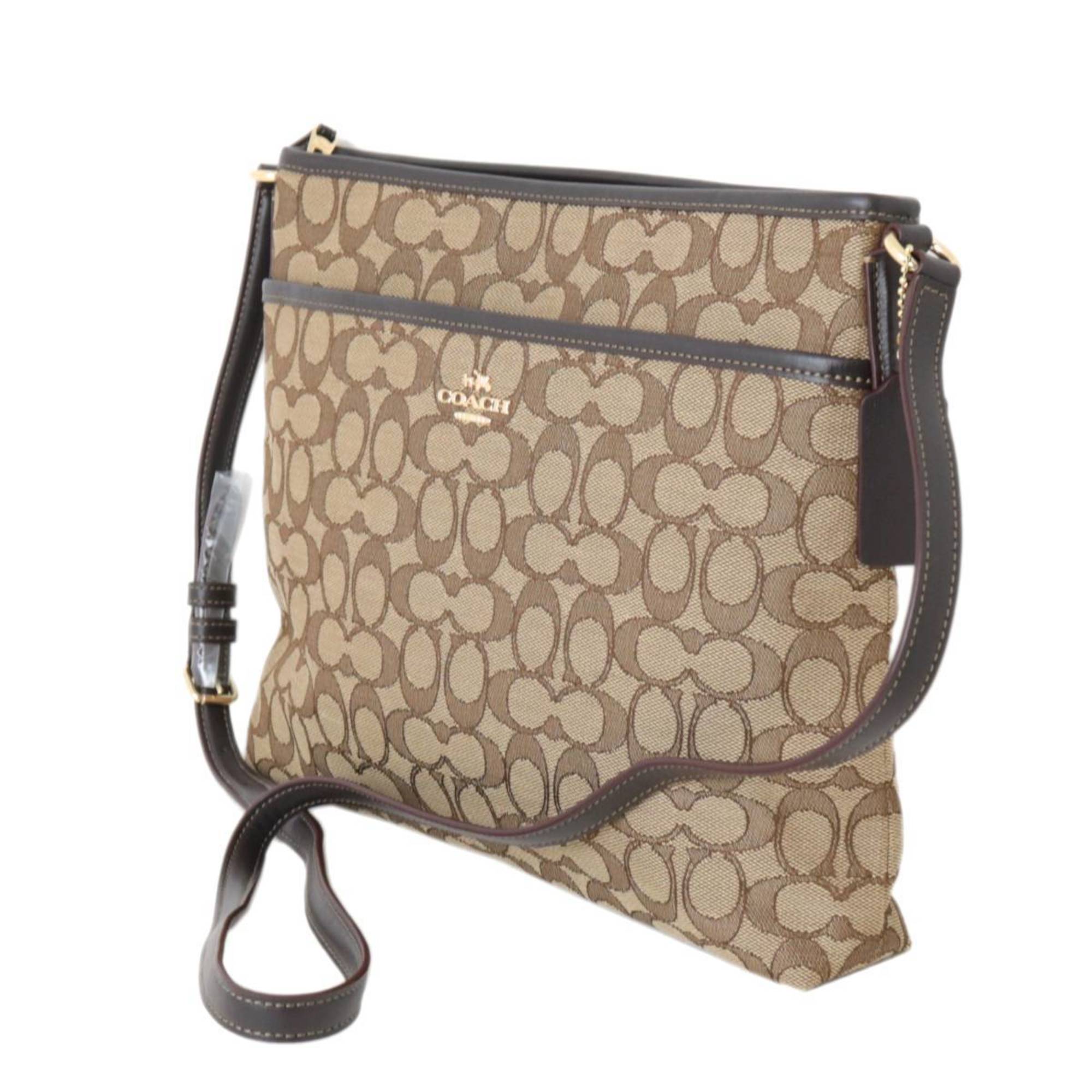 Coach Signature Canvas Zip File Crossbody Shoulder Bag F58285 Compatible